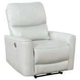Orleans Furniture - Coaster - Greenfield Upholstered Power Recliner Chair Dove Grey - 610263P